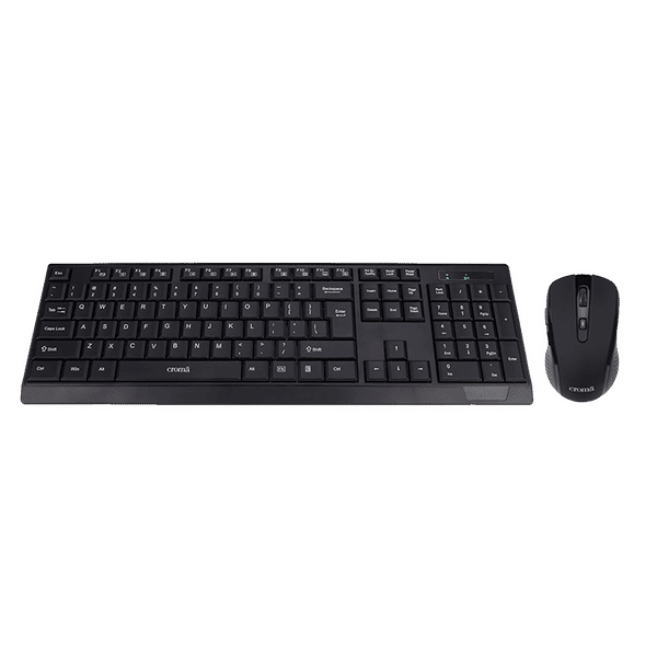 Buy Croma Wireless Keyboard Mouse Combo 1000 DPI Plug Play